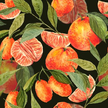 Portakal ile sorunsuz suluboya arka plan