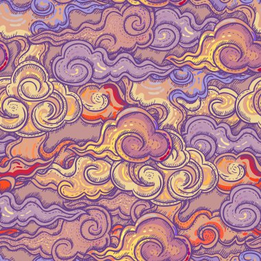 Dikişsiz soyut desen, dalgalar arka plan