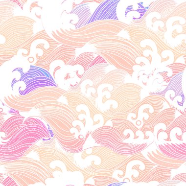 Dikişsiz soyut desen, dalgalar arka plan