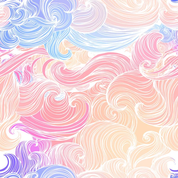 Nahtlose abstrakte Muster, Wellen Hintergrund — Stockvektor