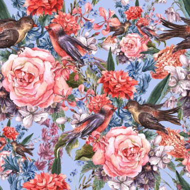 Çiçek sorunsuz suluboya arka plan