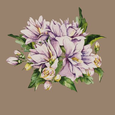 Çiçek buketi çiçek açan Yasemin ile