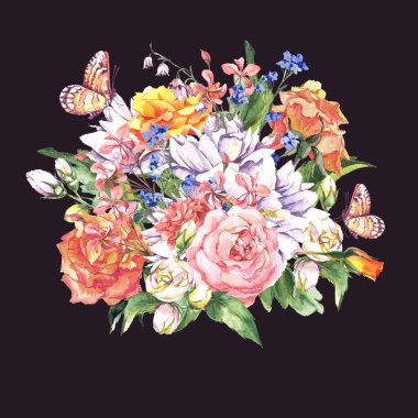 Çiçek açan Yasemin çiçek tebrik kartı