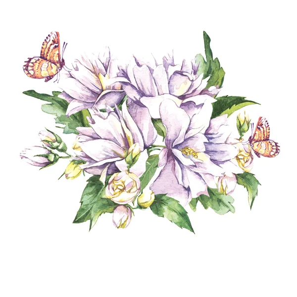 Blumenstrauß mit blühendem Jasmin — Stockfoto