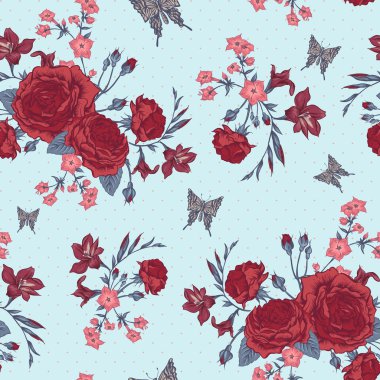 Güzel sorunsuz geçmiş Vintage tarzı içinde Victoria gül ile