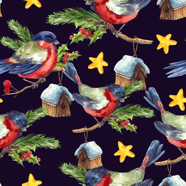 Merry Christmas and Happy New Year seamless pattern — Stock Photo, Image