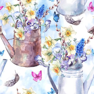 Nergis, menekşeler, Kukum, Hercai Menekşe ile Seamless Modeli,