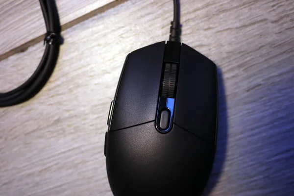 Black Computer Mouse Desktop — Stock Photo, Image