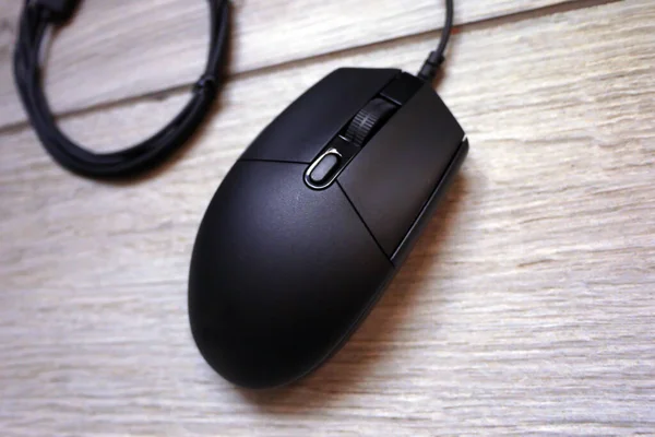 Black Computer Mouse Desktop — Stock Photo, Image