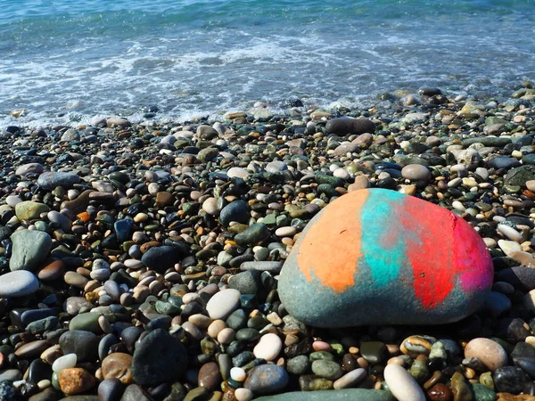 Spiaggia Con Ciottoli Sul Mar Nero — Foto Stock