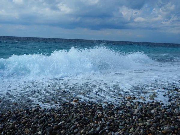 Spiaggia Con Ciottoli Sul Mar Nero — Foto Stock