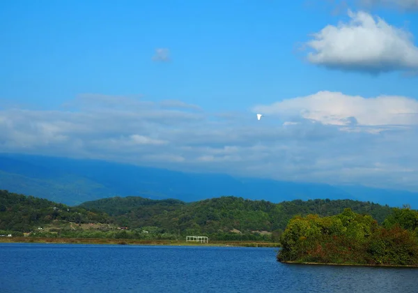 Abhazya Cumhuriyeti Nde Göl Dağların Yakınındaki Abhazya Güzel Bir Göl — Stok fotoğraf