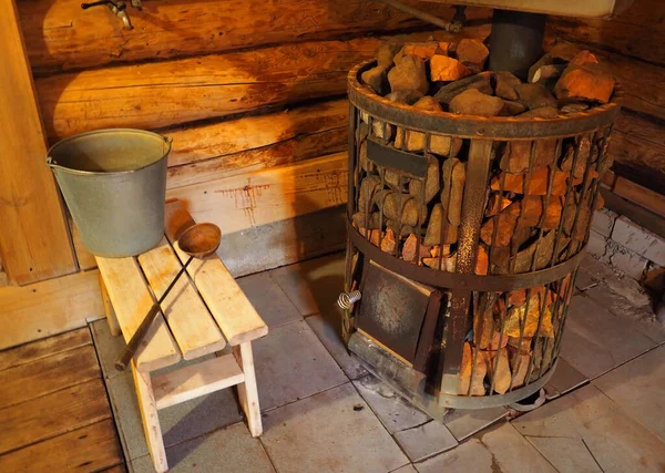 Binnen Buitenkant Van Het Russische Badhuis — Stockfoto