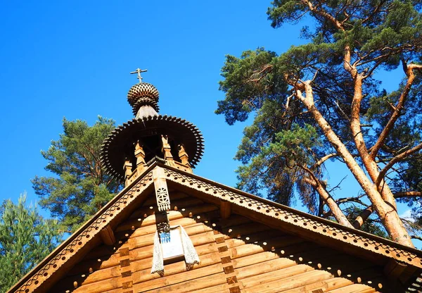 Träkyrka Utkanten Skogen — Stockfoto