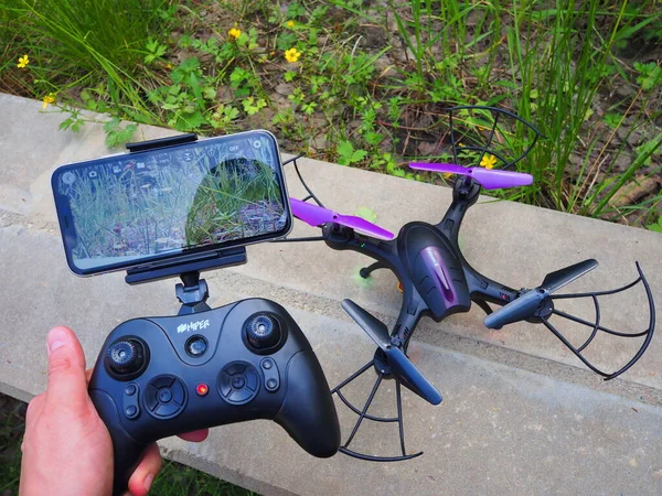 Quadcoptère Radio Commandé Pour Prise Vue Air — Photo