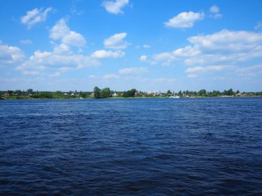 Rusya 'nın Leningrad bölgesindeki Shliserburg şehri. Neva Nehri kıyısında bir şehir.