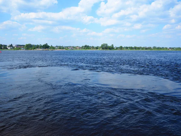 Rivière Neva Jette Dans Lac Ladoga Rivière Big Russian Jette — Photo
