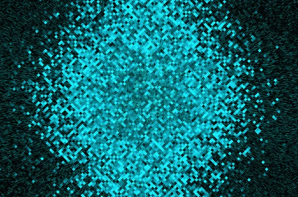 Parlak piksel hareket - turkuaz kıvılcımlar konsantrik büyük güneş.