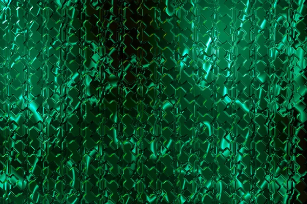 Rayures courbes transversales lumineuses - construction tech verte brillante . — Photo
