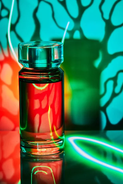Mockup Perfume Art Photography Unusual Light — Stock Photo, Image