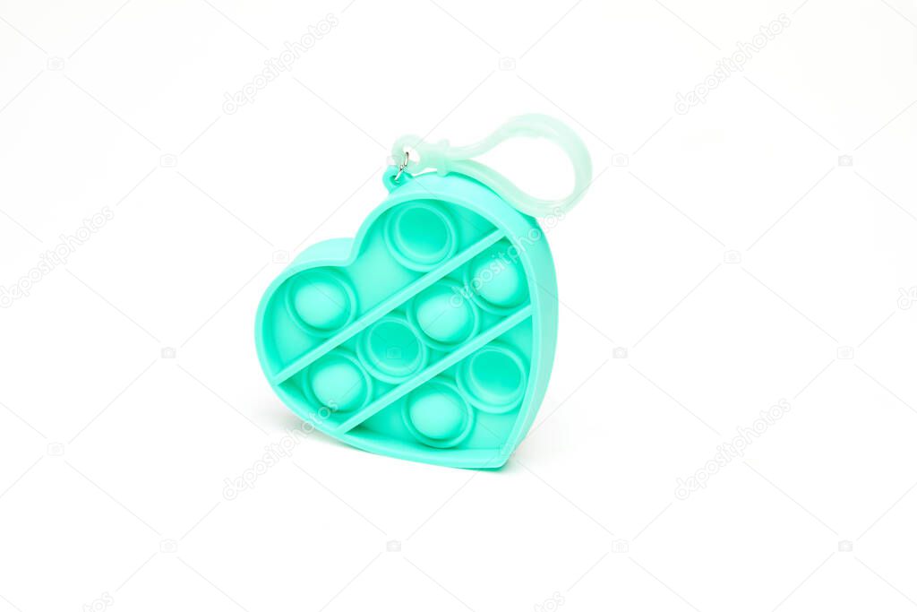 Coldplay Pop it Fidget Toys Sensory Toy Fidget Bubble Push Pop Silicone Stress Relief Toy Heart Shape Keychain