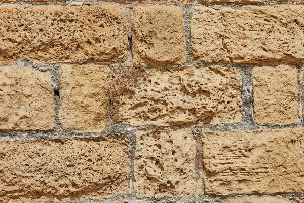 Fondo Pared Piedra Del Castillo Hecho Piedras Diferentes Formas Tamaños —  Fotos de Stock