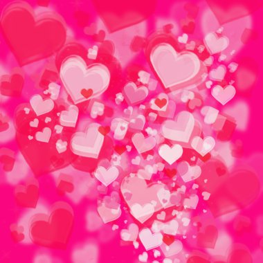 Pembe Tüylü kalp arka plan