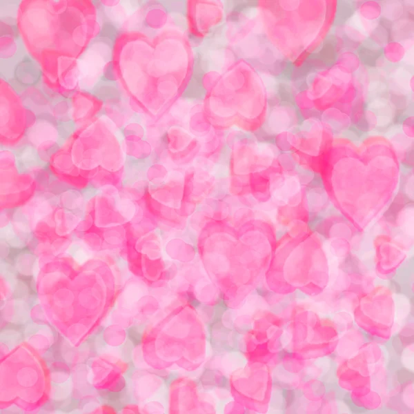 Rosa unscharfen Herzens Hintergrund — Stockfoto