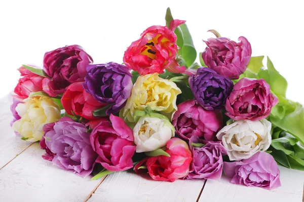 Haufen rosa Tulpen — Stockfoto
