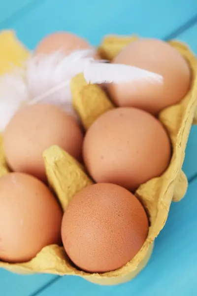 Colorful egg carton — Stock Photo, Image