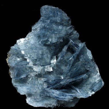 Eski Koleksiyondan Romanya 'nın Cavnic madeninden Parlak Mavi Barit Kristal Kümesi