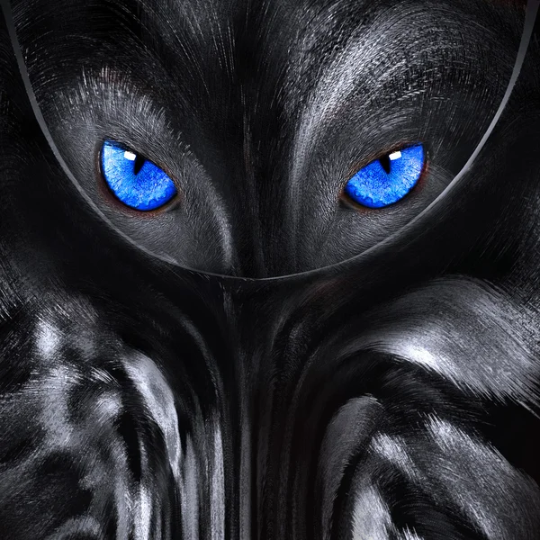 Wolf mit blauen Augen lizenzfreie Stockbilder