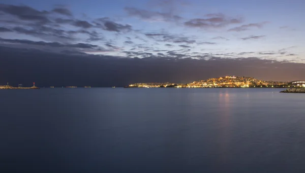 Piraeus athens panoramablick bei untergang — Stockfoto