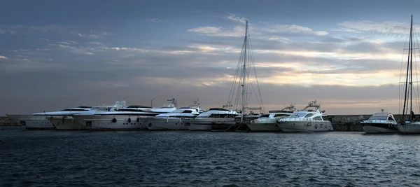 Boats on sunset — Stock Photo, Image