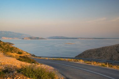Hırvatistan 'ın Krk Adası Yolu