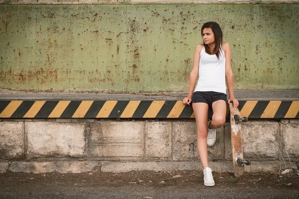 Vackra Skater Girl — Stockfoto