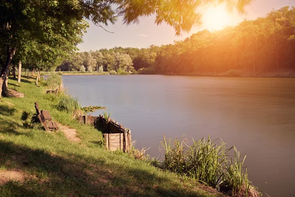 Lake of woods gün batımında — Stok fotoğraf