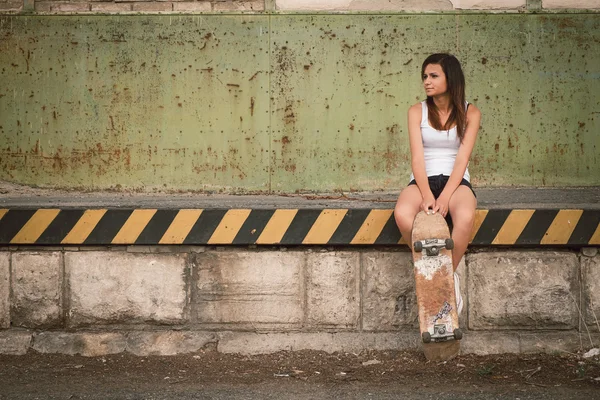 Vackra Skater Girl — Stockfoto