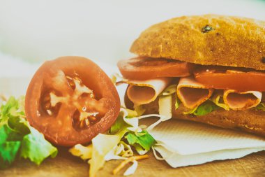 Delecious lezzetli sandviç