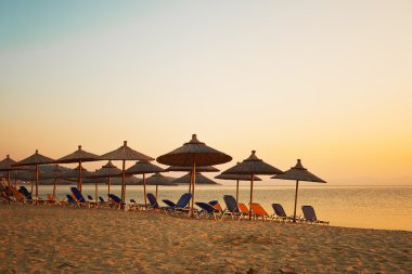 Beach güzel gün batımı