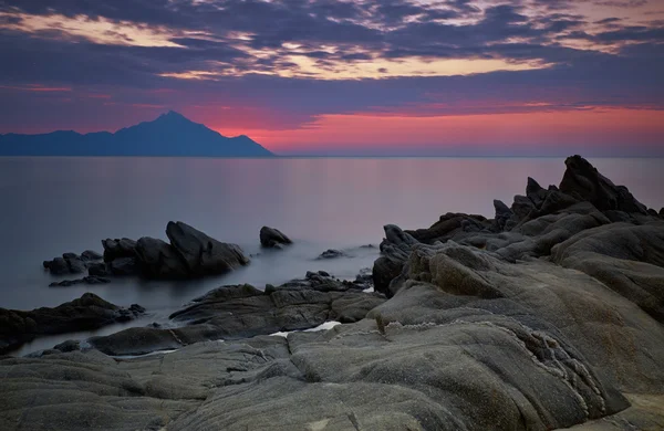 Bella alba nel lago — Foto Stock