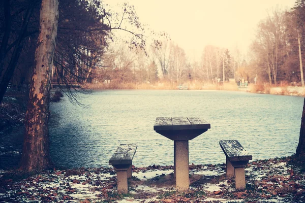 Mesa en la orilla del bosque — Foto de Stock