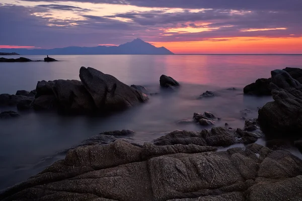 Beautiful sunrise in lake — Stock Photo, Image