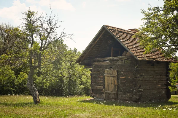 Casa de aldeanos de madera — Foto de Stock