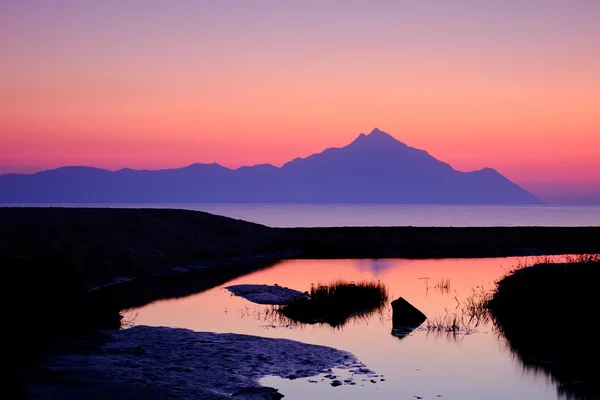 Bella alba sul lago — Foto Stock