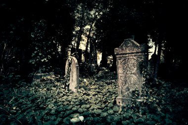 Old retro cemetery
