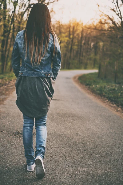 Brown hair woman — Stock Photo, Image