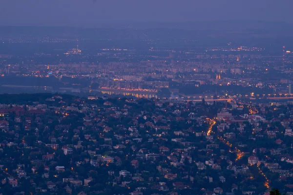 Budapest nuit vue haute — Photo