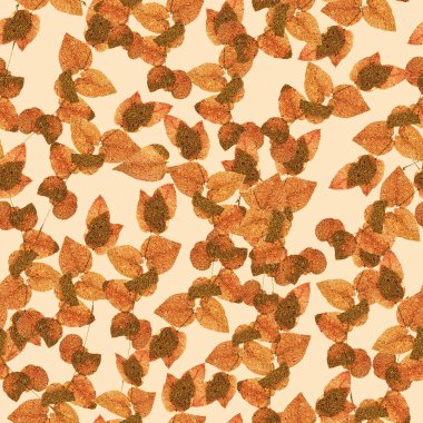 Altın parıltılı okaliptüs bej arka planda pürüzsüz desen bırakır