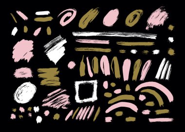 Grunge fırça darbeleri seti